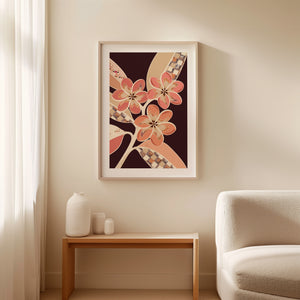 Frangipanis No.1 - Terracotta Reverie | Fine Art Paper Print