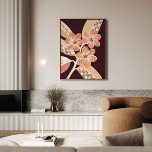 Frangipanis No.1 - Terracotta Reverie | Canvas Print