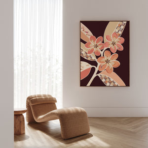 Frangipanis No.1 - Terracotta Reverie | Canvas Print