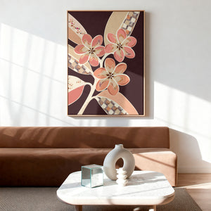 Frangipanis No.1 - Terracotta Reverie | Canvas Print