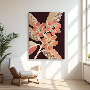 Frangipanis No.1 - Terracotta Reverie | Canvas Print