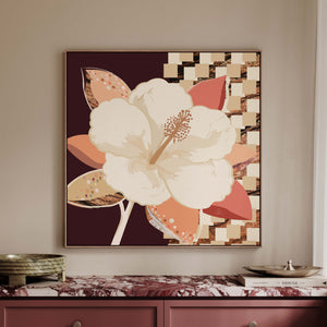Hibiscus No.1 - Terracotta Reverie | Canvas Print