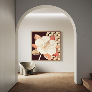 Hibiscus No.1 - Terracotta Reverie | Canvas Print