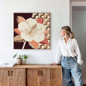 Hibiscus No.1 - Terracotta Reverie | Canvas Print
