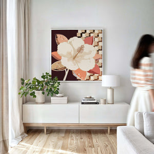 Hibiscus No.1 - Terracotta Reverie | Canvas Print