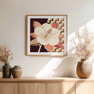 Hibiscus No.1 - Terracotta Reverie | Fine Art Paper