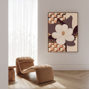 Magnolia No.1 - Terracotta Reverie | Canvas Print